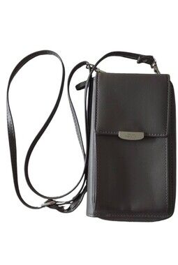 Prettyzys Gray Crossbody Wallet Purse RFID Zip Around Phone Bag Adjustable Strap
